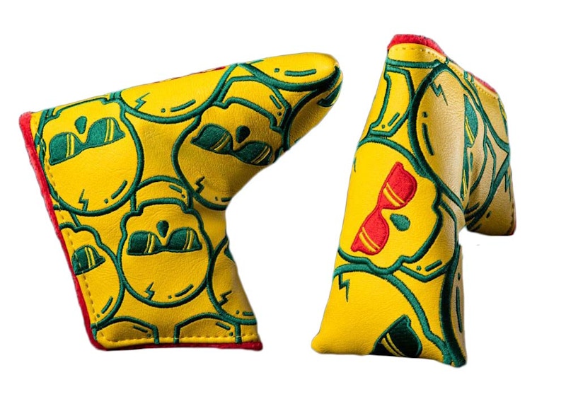 Swag Golf Agusta Concentric Skull Blade Golf Club Cover Yellow/Green/Red