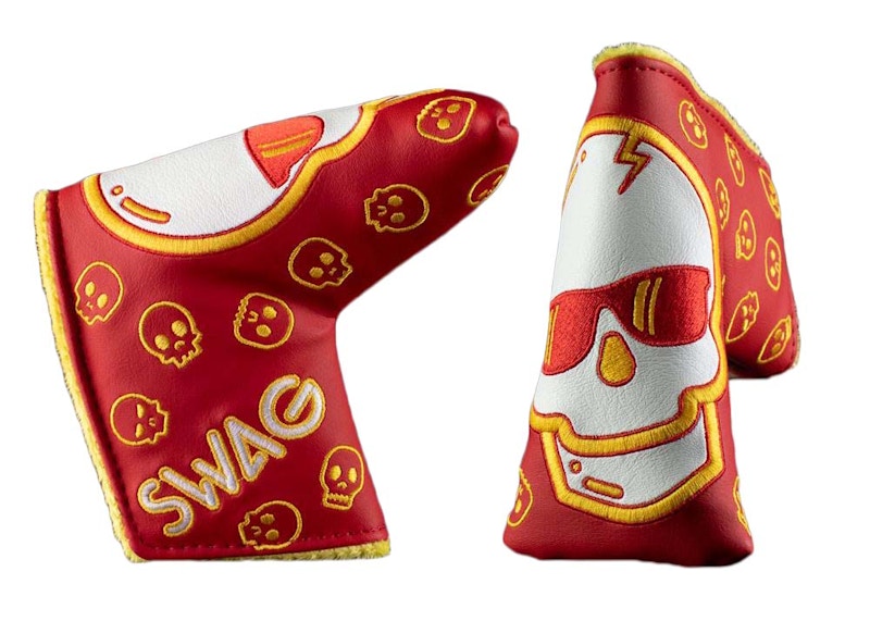 Swag Golf KC Skull Blade Cover Golf Club Cover Red/Yellow SS21 US