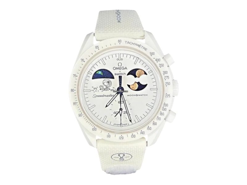 Swatch x Omega Bioceramic Mission To Earthphase Moonshine Gold "Cold Moon" SO33W701L