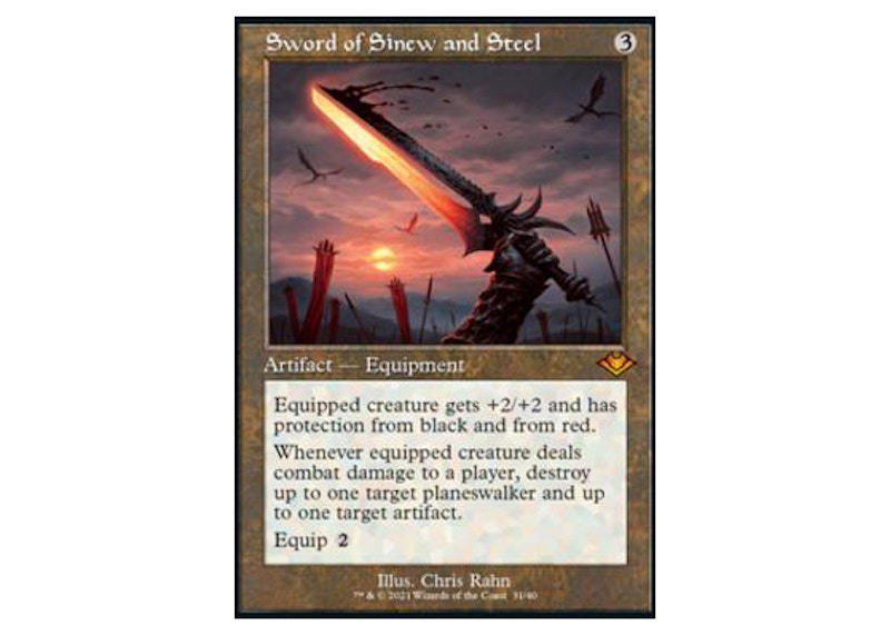 Sword of Sinew and Steel (Foil Etched) Magic: The Gathering TCG