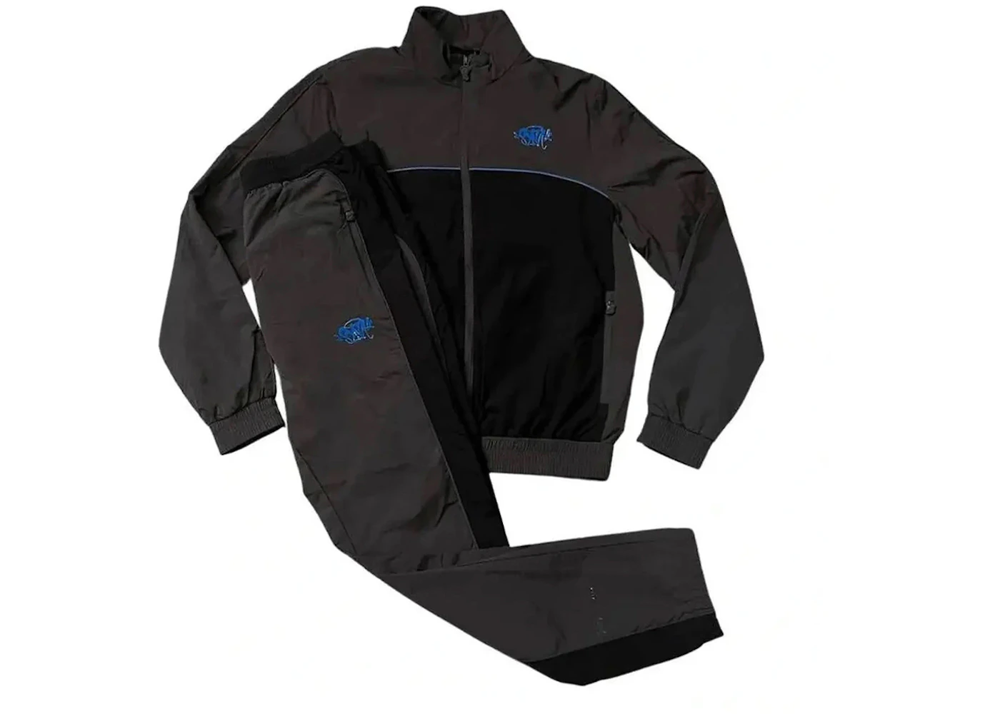 Syna World Syna Logo Shell Tracksuit Grey/Black/Cobalt Men's