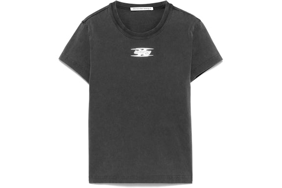 T by Alexander Wang Blade Logo Shrunken Tee Washed Cedar