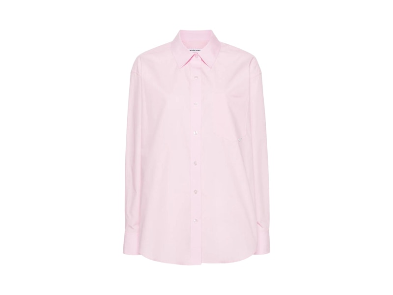 T by Alexander Wang Boyfriend Shirt With Logo Flag Tag Light