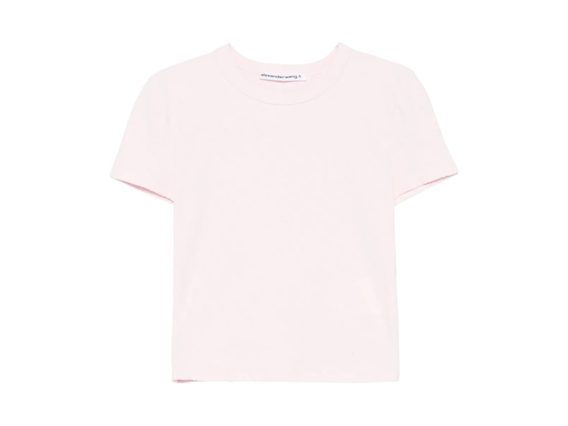 Pre-owned Alexander Wang T Women's T By Alexander Wang Crew Neck Short Sleeve Baby Tee Shirt In Cradle Pink