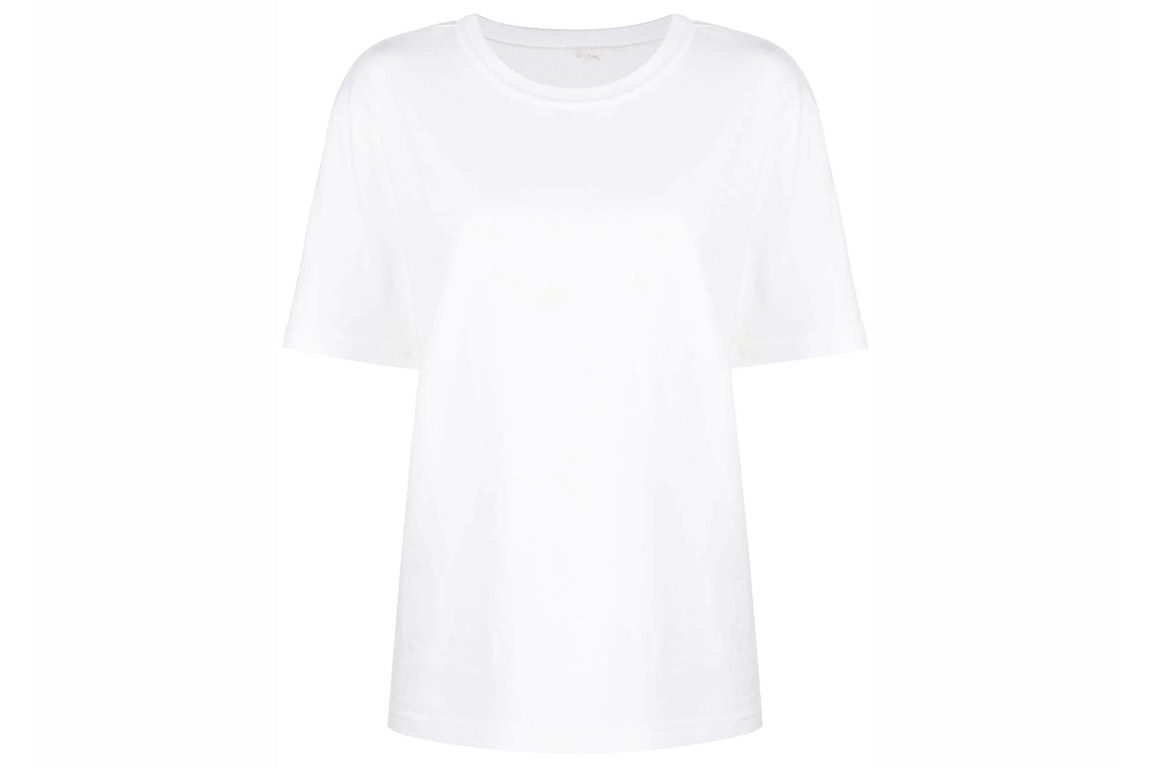 Pre-owned Alexander Wang T T By Alexander Wang Essential Jersey Puff Logo Ss Tee White