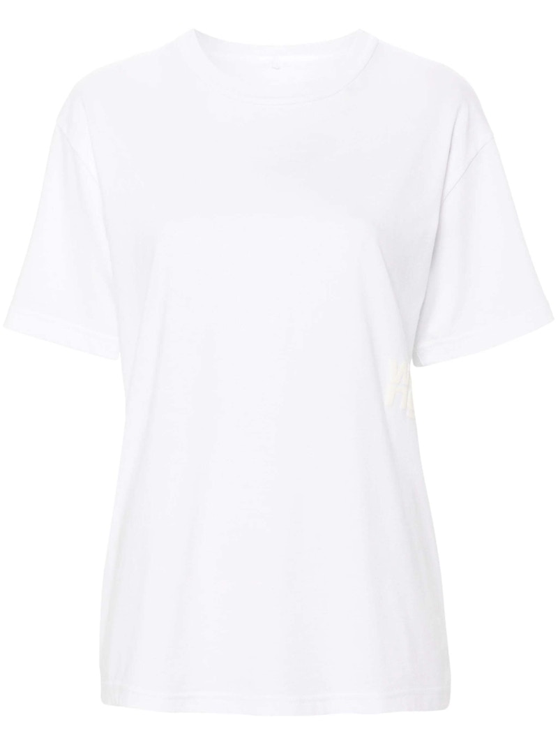 Pre-owned Alexander Wang T Women's T By Alexander Wang Essential Jersey Puff Logo Short Sleeve Tee Shirt In White