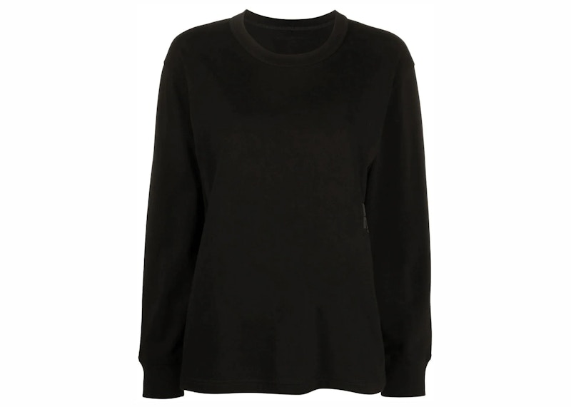 T by Alexander Wang Essential Puff Logo Jersey LS Tee Black - SS23