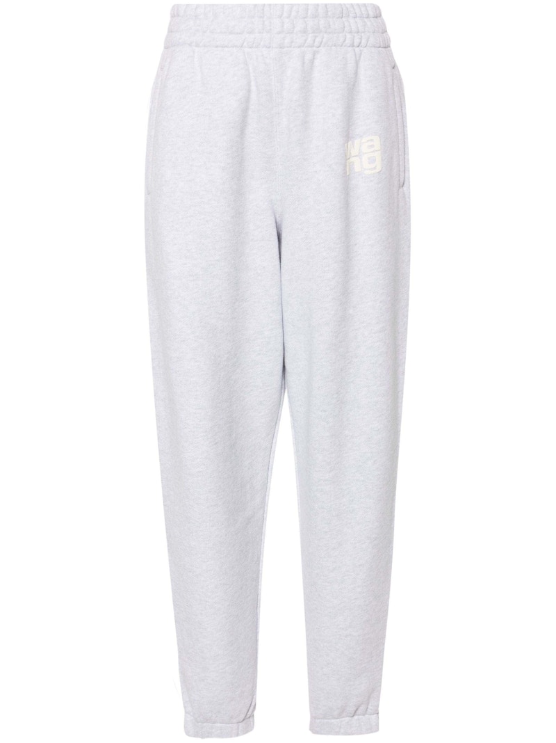 Pre-owned Alexander Wang T Women's T By Alexander Wang Essential Terry Classic Puff Paint Logo Sweatpant In Light Heather Grey