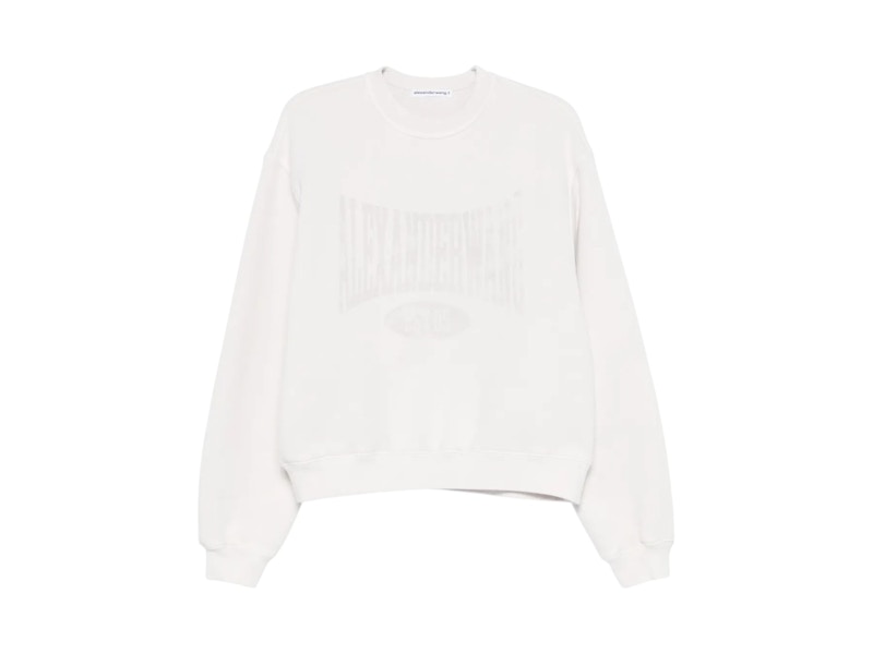 T by Alexander Wang Graphic Crewneck Sweatshirt White - SS25