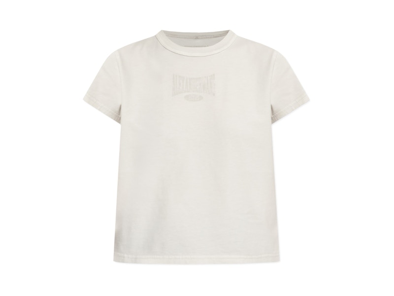 Pre-owned Alexander Wang T Women's T By Alexander Wang Graphic Shrunk T-shirt In Dirty White