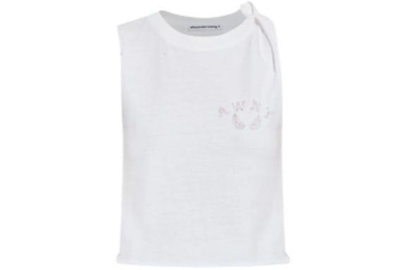 T by Alexander Wang Graphic Twisted Muscle Tank Top Lpink