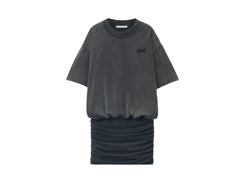 T by Alexander Wang Prestyled T-Shirt Dress With Ruched Mini