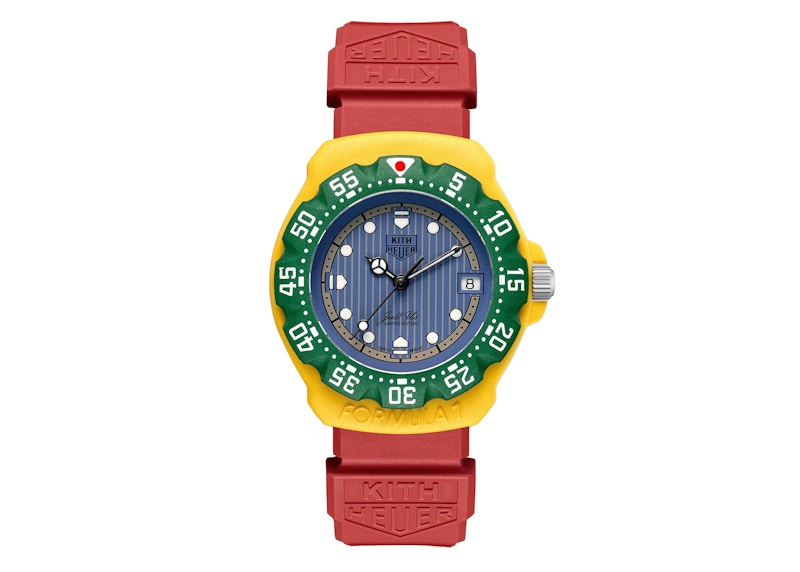 Pre-owned Tag Heuer Men's  X Kith Formula 1 Hawaii Wa126ebt0009 Watch In Rubber