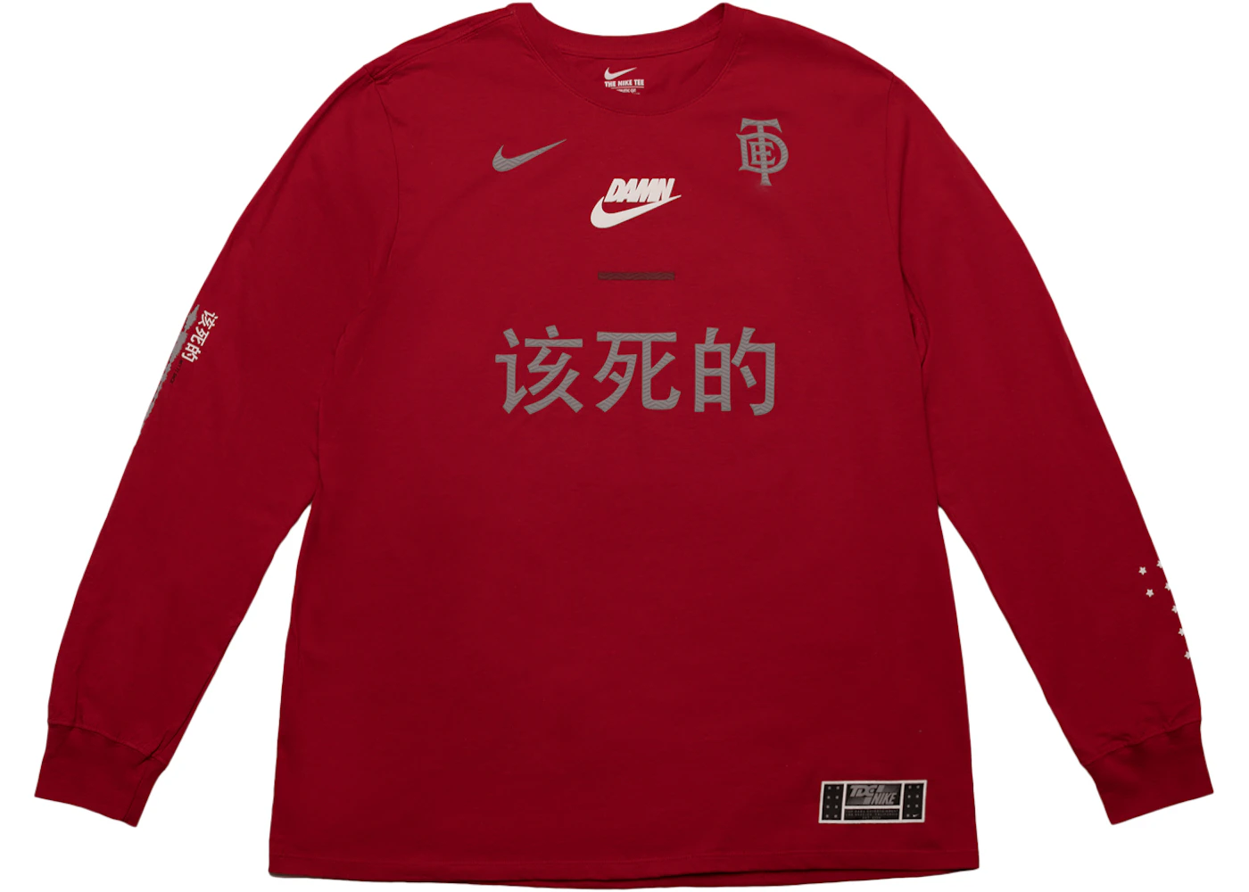 TDE x Nike Swoosh Long Sleeve TDE Red Men's - SS18 - US