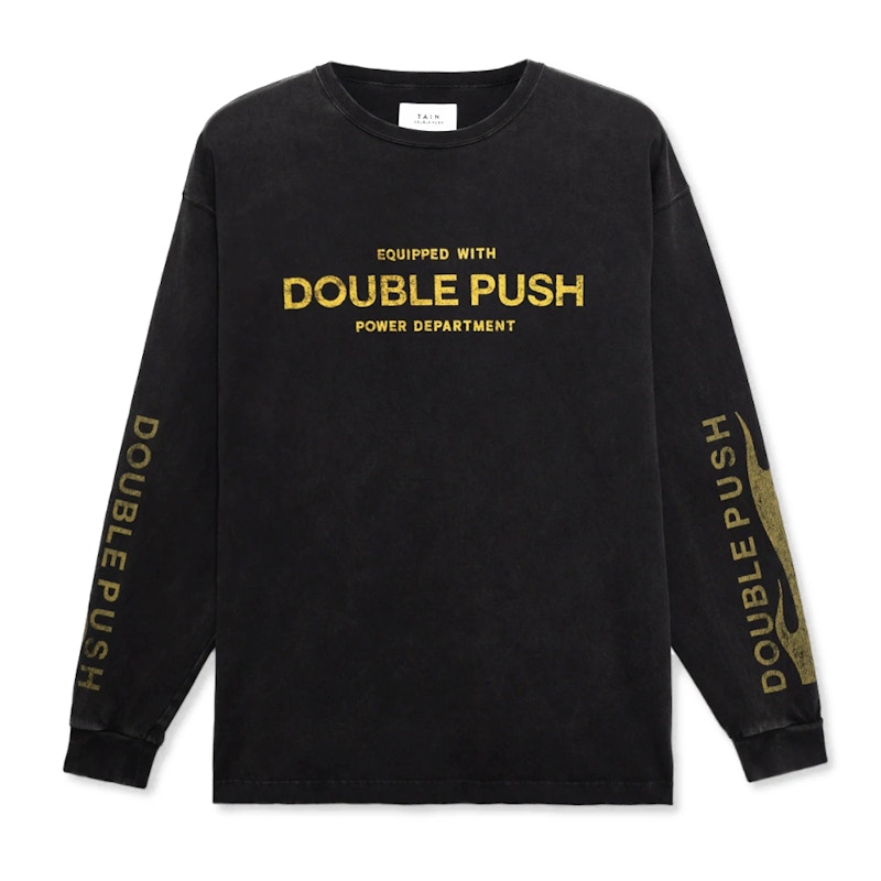 Tain Double Push Power Department Reversible L/S T-Shirt Black