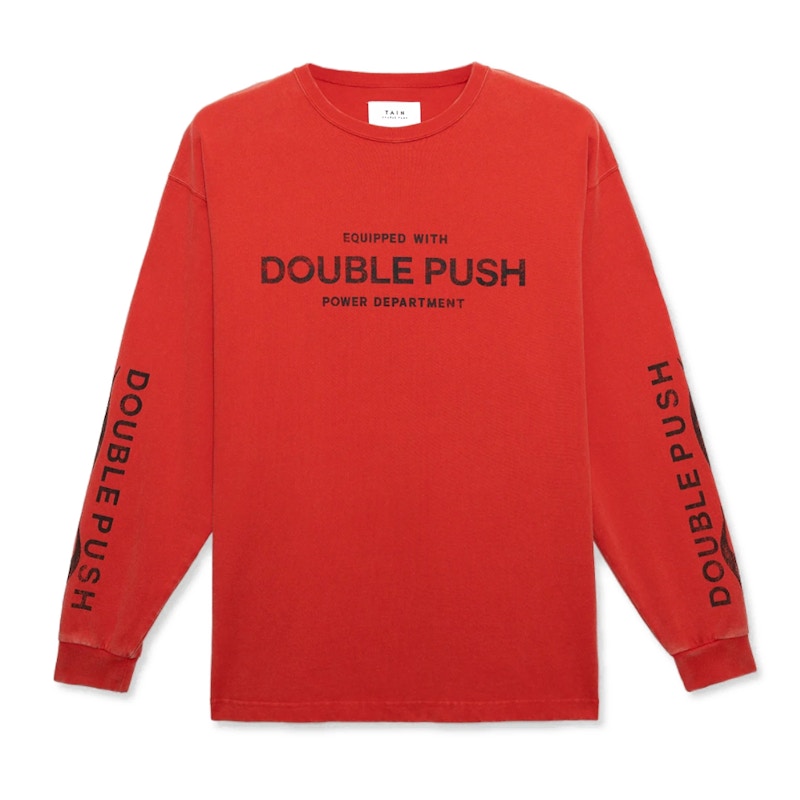 Tain Double Push Power Department Reversible L/S T-Shirt Red