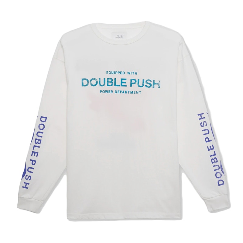 Tain Double Push Power Department Reversible L/S T-Shirt White