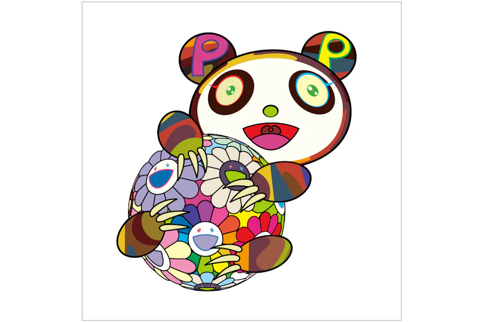 Takashi Murakami A Panda Cub Hugging a Ball of Flowers Print (Signed, Edition of 100)