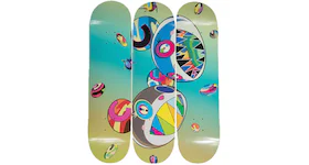 Takashi Murakami ComplexCon Sharp Tooth Bear Skateboard  Deck (Set of 3) Multi