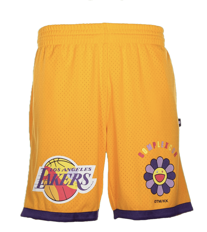 lakers shorts yellow