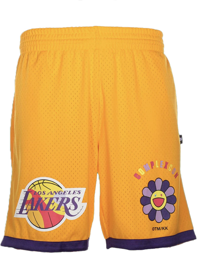 Takashi Murakami ComplexCon x LA Lakers M&N Basketball Shorts YellowTakashi  Murakami ComplexCon x LA Lakers M&N Basketball Shorts Yellow - OFour