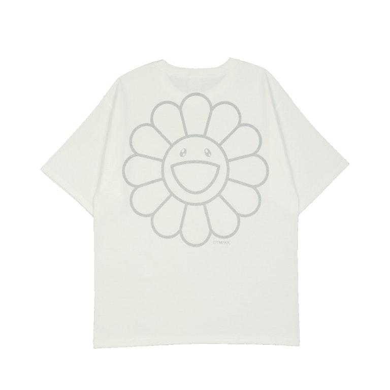 Pre-owned Takashi Murakami Dob & Flower Tee White/silver