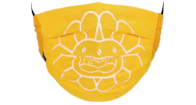 Takashi Murakami Doubleface Flower Face Mask Bright Yellow/White