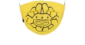 Takashi Murakami Doubleface Flower Face Mask Lemon Yellow/Black