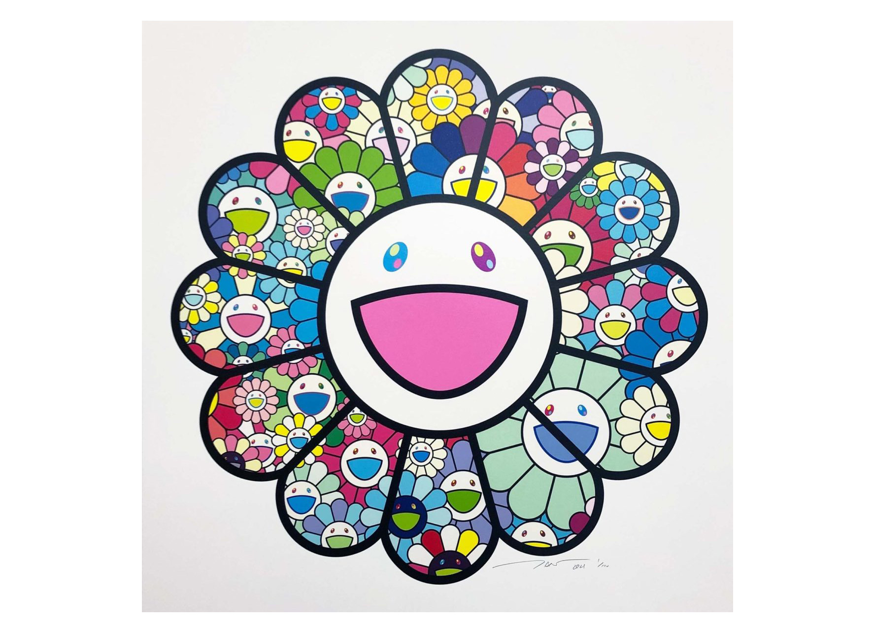 Takashi Murakami x mebae Smile_01 w M.F Print (Signed