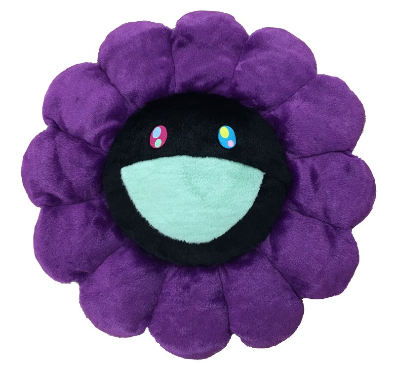 Takashi Murakami Flower Plush 30CM Purple/Black