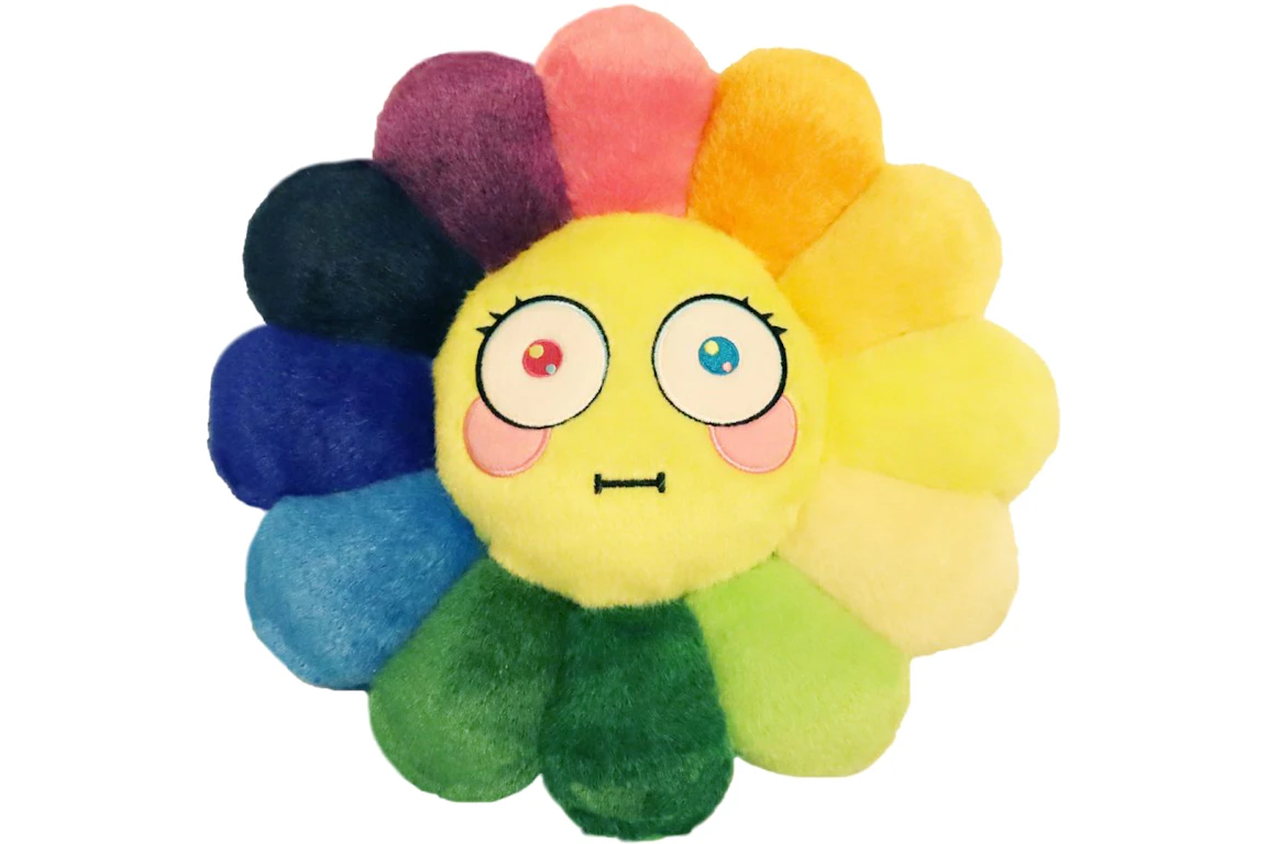 Takashi Murakami Flower Emoji Plush 4 30CM Rainbow/Yellow