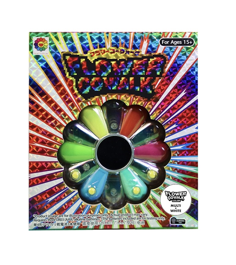 Takashi Murakami Flower Go Walk Color Game Aurora Multi White - US