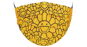 Takashi Murakami Flower Pattern Face Mask Bright Yellow/Black