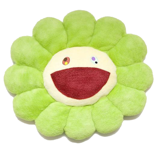 Takashi Murakami Flower Plush 30CM Bright Green/Light Yellow