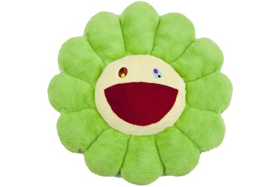 Peluche de flor Takashi Murakami 60CM Verde Brillante/Amarillo Claro