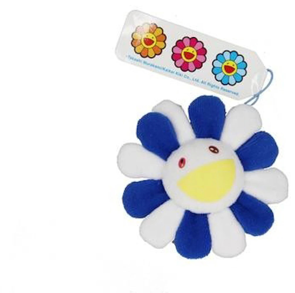 Takashi Murakami Flower Plush Pin Rainbow/White