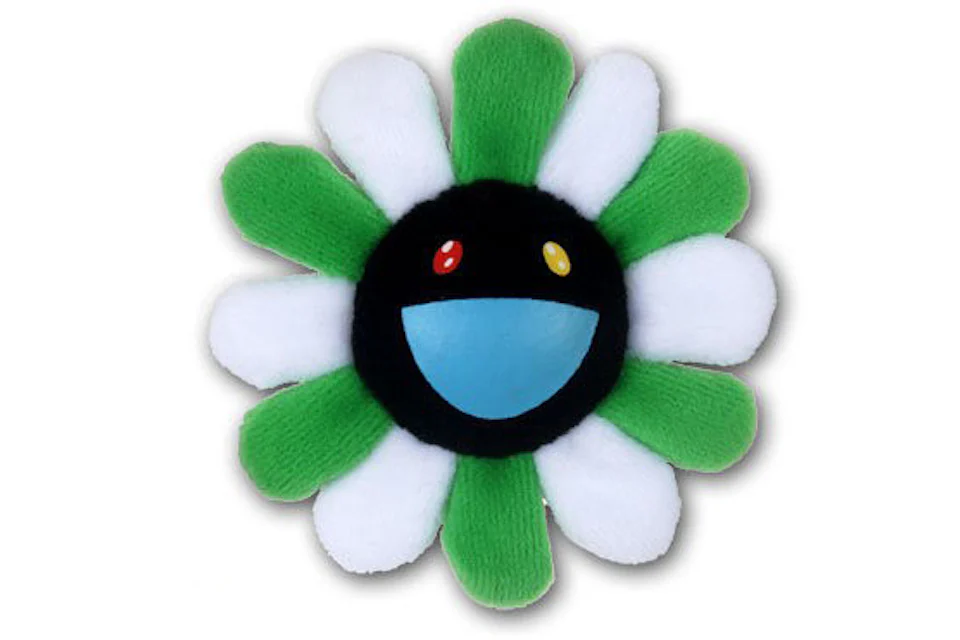 Takashi Murakami Flower Plush Pin Green/White