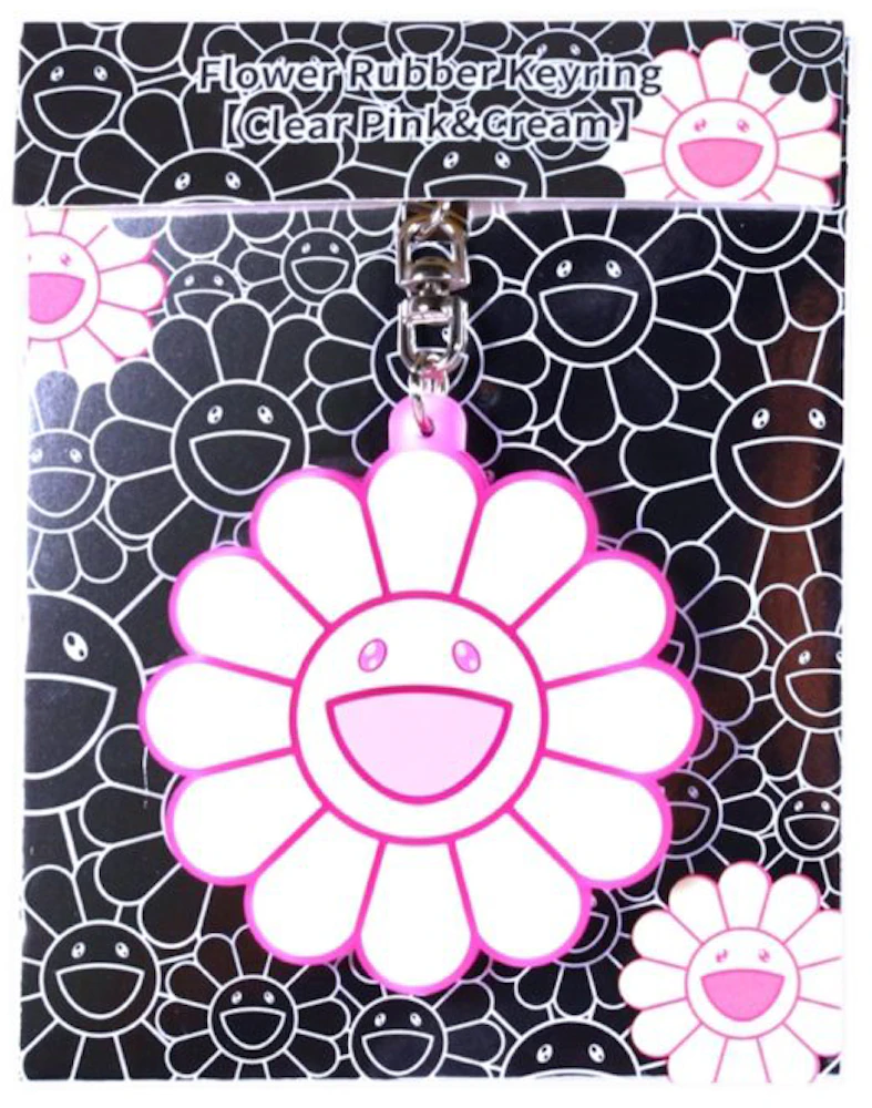 Takashi Murakami Flower Rubber Keyring Clear/Pink/Cream - US