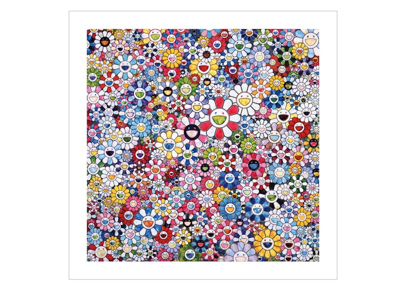 Takashi Murakami Flowers with Smily Faces Print (Signed, Edition 