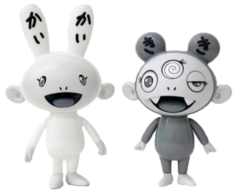 Takashi Murakami KAIKAI and KIKI PVC Figure Black/White