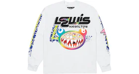 Takashi Murakami Lewis Hamilton Flame Out Longsleeve T-shirt White