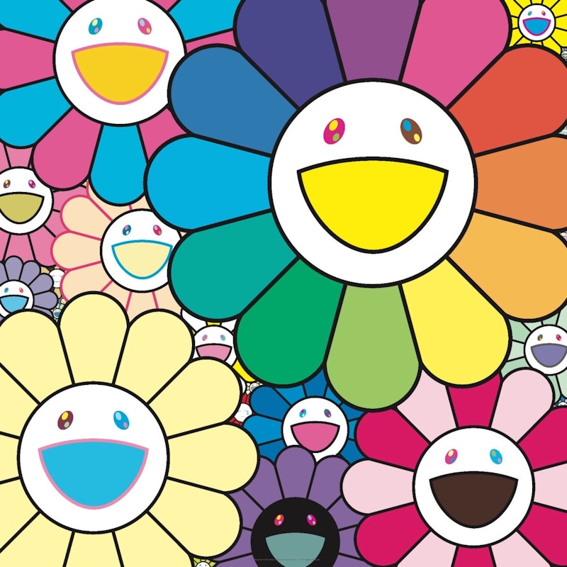 MURAKAMI.FLOWERS takashi murakami プロモ 5枚 Amazon.com: ZXER Takashi Murakami Flowers Poster Canvas