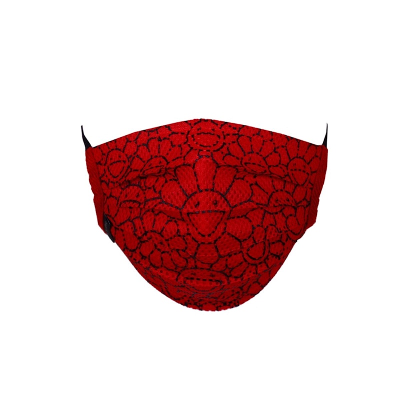 Takashi Murakami Mesh Flower Pattern Face Mask Red/Black SS20 US