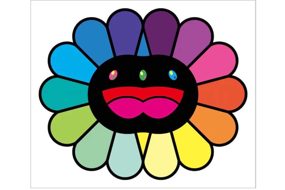Takashi Murakami Multicolor Double Face: Black Print (Signed, Edition of 100)