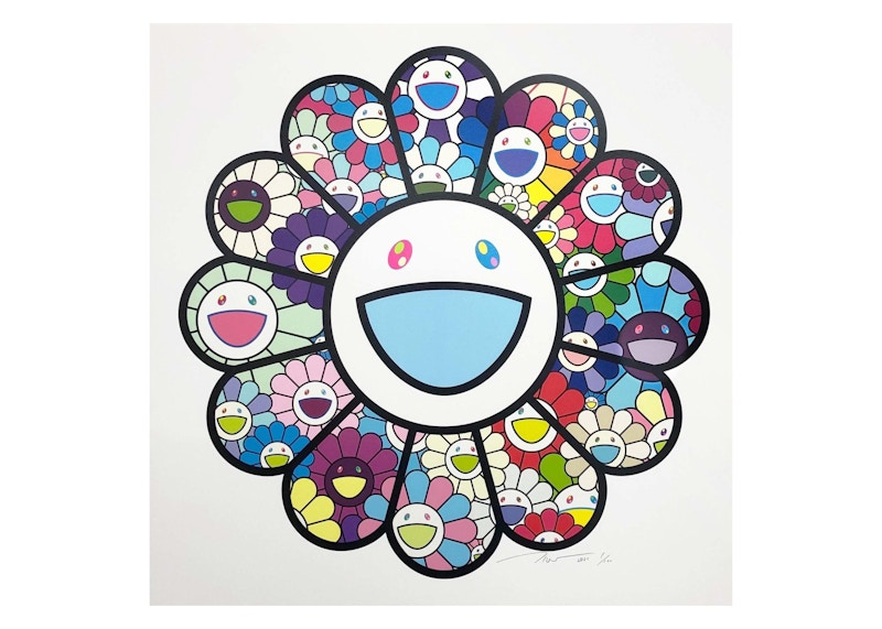 Takashi Murakami Pastel colored flowers Print (SIgned, Edition of ...