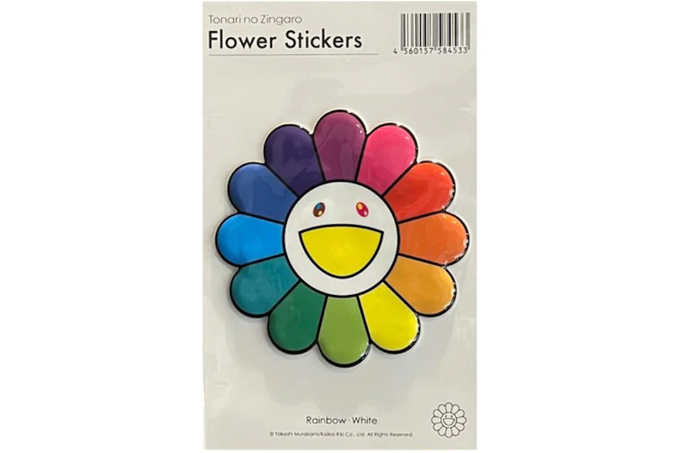 Takashi Murakami Rainbow x White Bubblingly Sticker