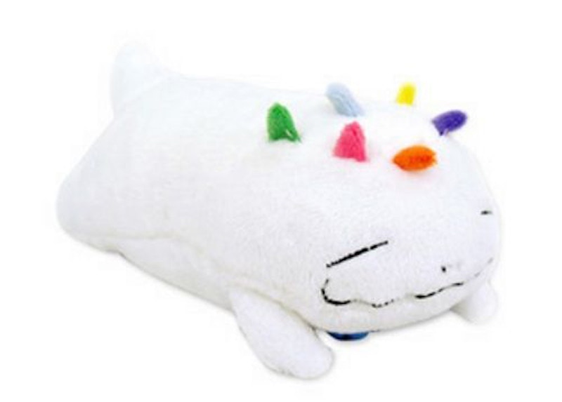 Takashi Murakami Shacho Fluffy Plush White
