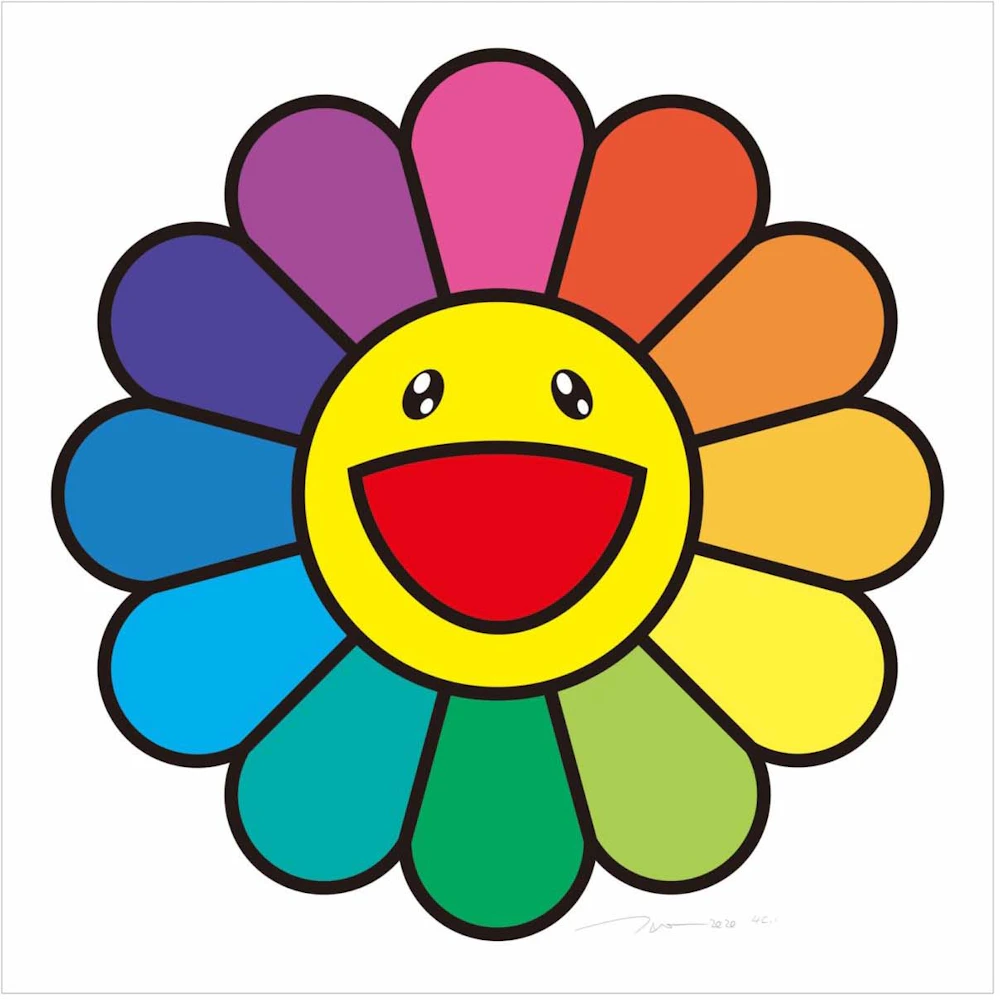 Takashi Murakami Smile On, Rainbow Flower! Print (Signed, Edition of 100) -  US