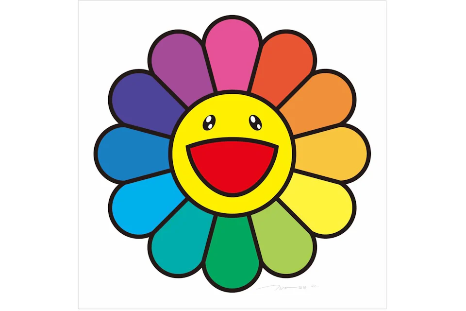 Takashi Murakami Smile On, Rainbow Flower! Print (Signed, Edition of 100)