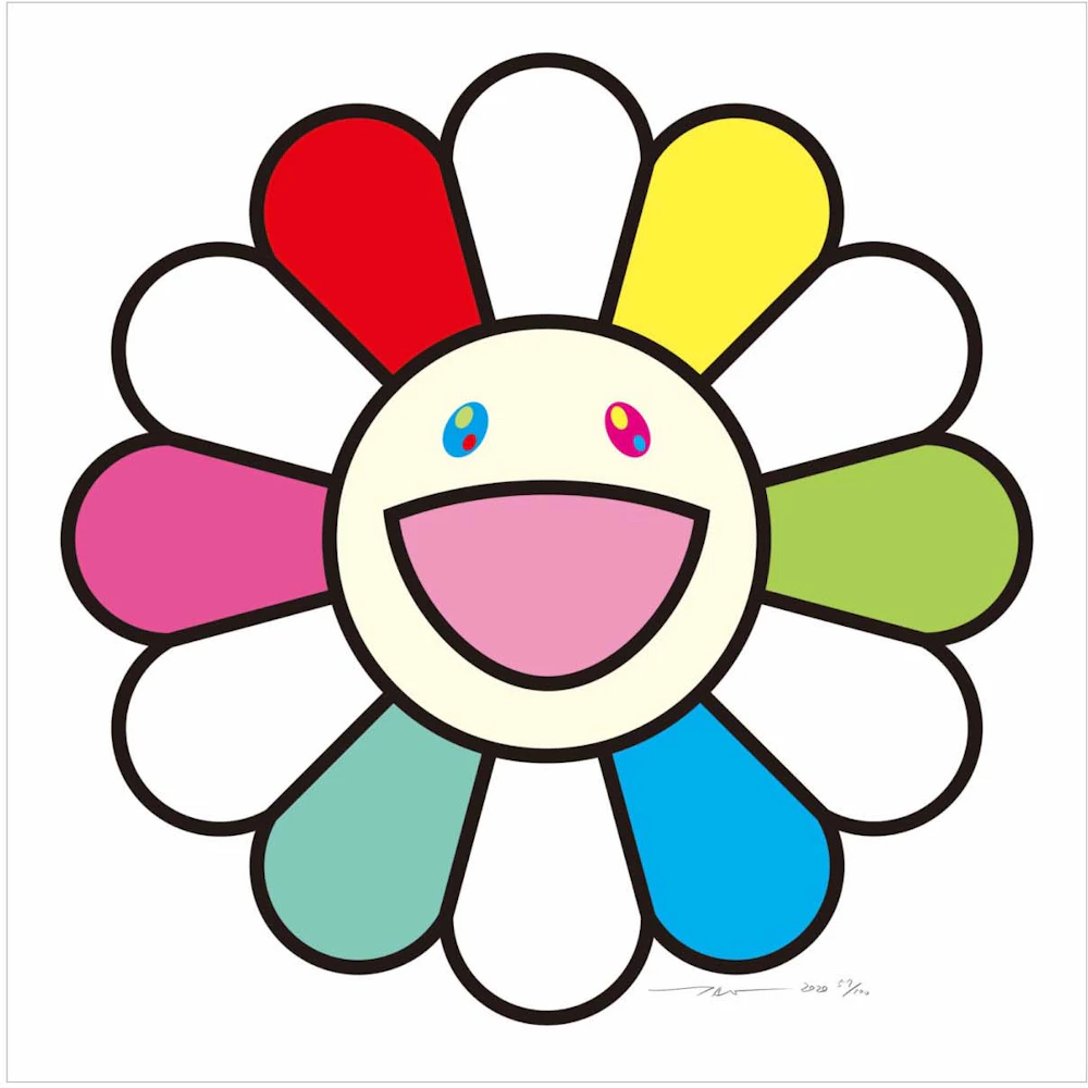 Takashi Murakami Flowers Happy Smile Flower posters Zip Pouch
